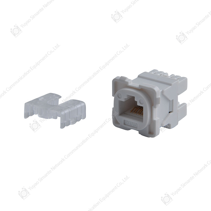 SMT-1021D8C6A-AU 180 Degree CAT6A Keystone Jack 110 & Krone IDC